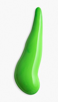 Acrylic paint drop in bright green