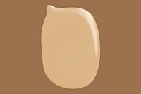 Nude paint drop psd element in brown background