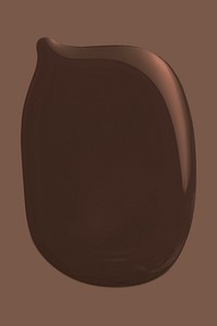 Brown paint drop psd element in brown background