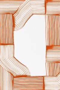 DIY raked textured frame in orange experimental abstract art