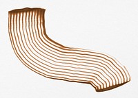 Brown comb painted texture striped abstract handmade shape experimental art