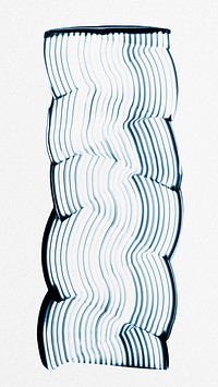 Blue tone comb painting texture irregular shape DIY abstract art