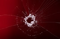 Red background with broken glass effect