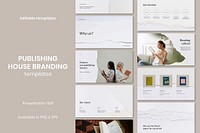 Minimal publishing house template vector ripped paper craft business presentation