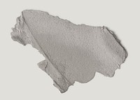Smeared wet cement texture psd graphic element in gray tone