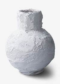Textured ceramic vase mockup psd