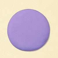 Clay circle geometric shape purple cute graphic for kids