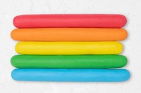 Rainbow dry clay textured vector colorful graphic creative craft for kids