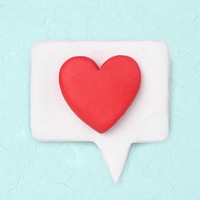 Heart clay icon cute handmade marketing creative craft graphic