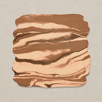 Brown clay marble texture square shape DIY craft