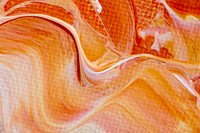 Acrylic paint textured background vector in orange abstract style creative art