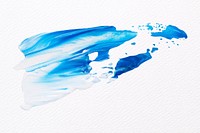 Blue paint smear textured brush stroke creative art graphic