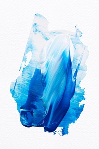 Blue paint smudge textured psd brush stroke creative art graphic