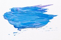 Blue paint smear textured brush stroke creative art graphic