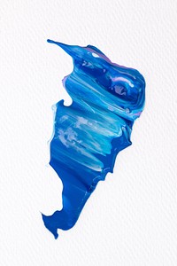 Blue paint smudge textured psd brush stroke creative art graphic