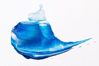 Blue paint smear textured brush stroke creative art graphic