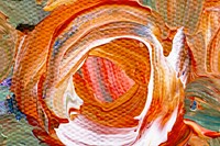 Orange paint textured background vector abstract handmade experimental art