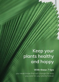 Gardening template vector keep your plants healthy and happy