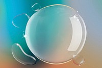 Water bubble background, gradient blue and orange wallpaper