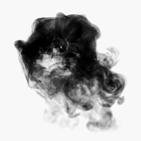 Smoke textured element vector, in black realistic design