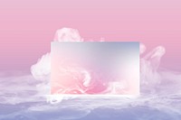 Business card, pastel smoke with design space