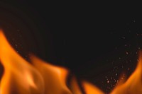 Aesthetic flame background, orange border realistic fire image