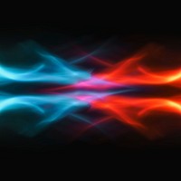 Blue flame background, fantasy neon fire image