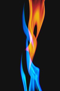 Blue flame background, burning fire image