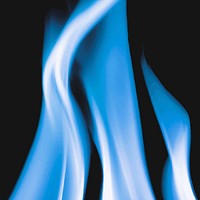 Blue flame background, fire realistic vector dark image