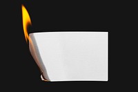 Burning paper, realistic flame with blank design space