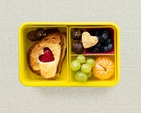 Kids valentines day lunchbox, food art