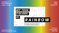 Rainbow color template vector for pride month