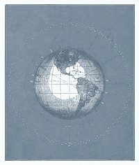 Definition of a planet vintage illustration, remix from original artwork.