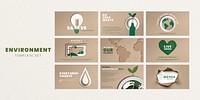 Save the planet templates vector for world environment day campaign set