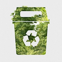 Recycling trash can symbol for world environment day