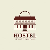 Editable hotel logo psd business corporate identity for a hostel