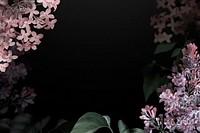 Lilac border vector dramatic flower background