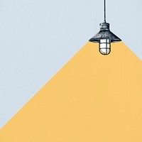 Wall background vector with bright ceiling light