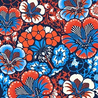 Vintage batik floral pattern vector