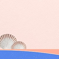 Beach background vector with clam shells, remixed from artworks by Augustus Addison Gould