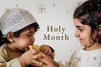 Ramadan holy month greeting banner 