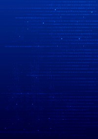 Blue data technology background vector with binary code