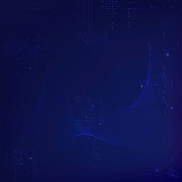 Blue futuristic waves background vector with computer code technology