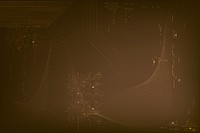 Brown futuristic waves background psd with computer code technology