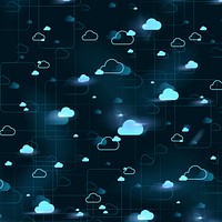 Digital cloud pattern background vector connection technology