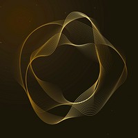 Virtual assistant technology vector irregular circle shape in gold