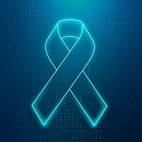 Prostate cancer awareness psd blue ribbon icon for health support