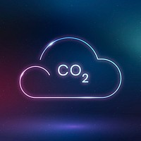 CO2 smog icon psd environmental conservation symbol