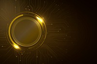 Digital circle circuit background psd futuristic technology