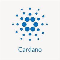 Cardano blockchain cryptocurrency logo psd open-source finance concept